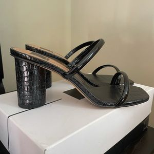 Dolce Vita Patent Black Mules